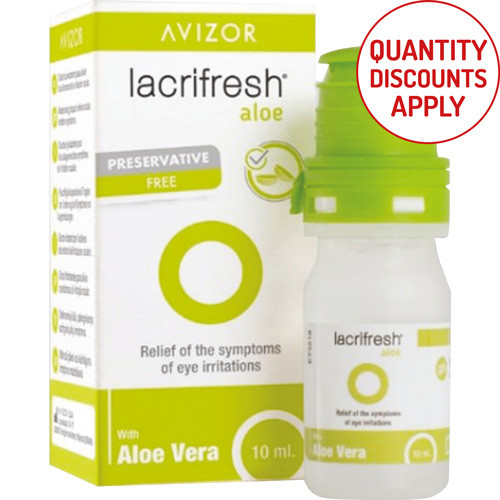 AVIZOR LACRIFRESH ALOE EYE DROPS 10ML BOTTLE
