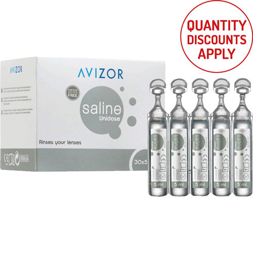 AVIZOR SALINE PRESERVATIVE FREE 30 X 5ML VIALS
