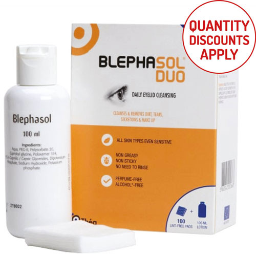 BLEPHASOL DUO 100ML WITH 100 PADS