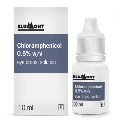 CHLORAMPHENICOL 0.5% EYE DROPS 10ML BOTTLE - store between 2-8Â°C