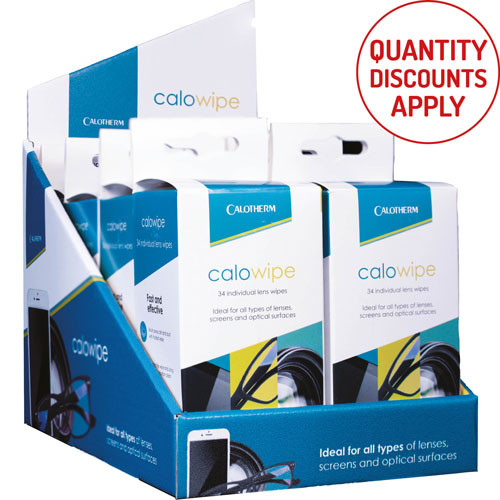 CALOWIPE LENS WIPES 24 x PACKS of 34 WIPES WITH POS