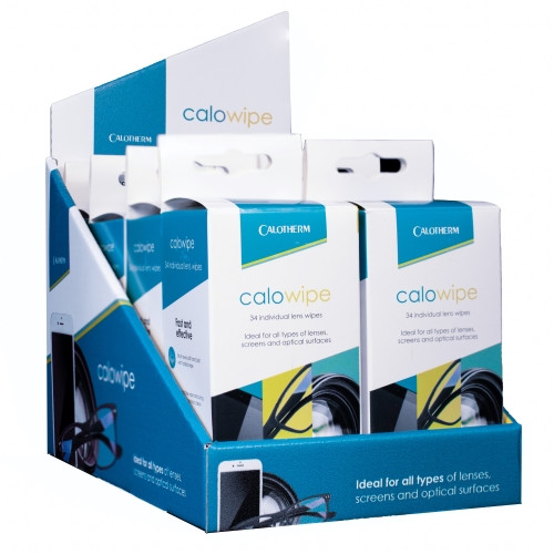 CALOWIPE LENS WIPES 24 x PACKS of 34 WIPES WITH POS