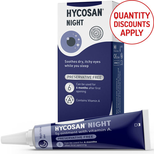 HYCOSAN NIGHT PRESERVATIVE FREE OINTMENT 5G