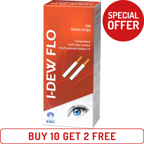 I-DEW FLO 100 PACK FLUORESCEIN STRIPS