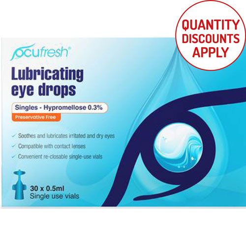 OCUFRESH LUBRICATING EYEDROPS 30 X 0.5ML