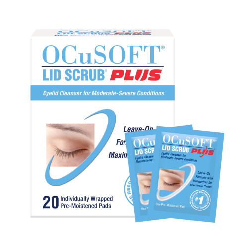 OCUSOFT PLUS LID SCRUB - 20 WIPES