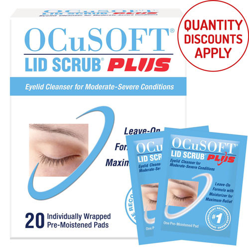 OCUSOFT PLUS LID SCRUB - 20 WIPES