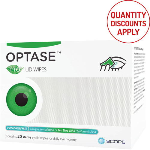 OPTASE TTO 20 EYELID WIPES
