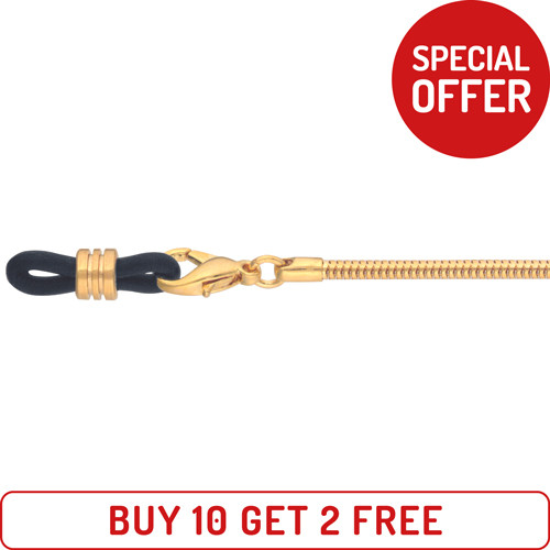 POS 12 GOLD 2.5MM ROUND SNAKE CHAINS