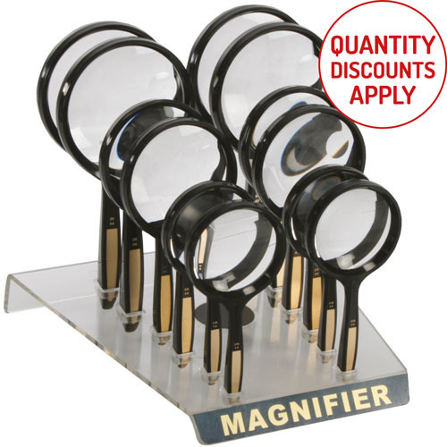 CLASSIC PLASTIC MAGNIFIER 12 PIECE DISPLAY