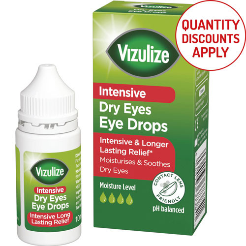 VIZULIZE INTENSIVE EYE DROPS 10ML BOTTLE