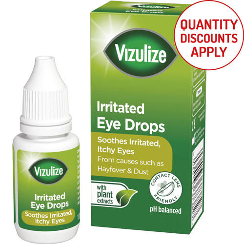 VIZULIZE IRRITATED EYE DROPS 10ML BOTTLE