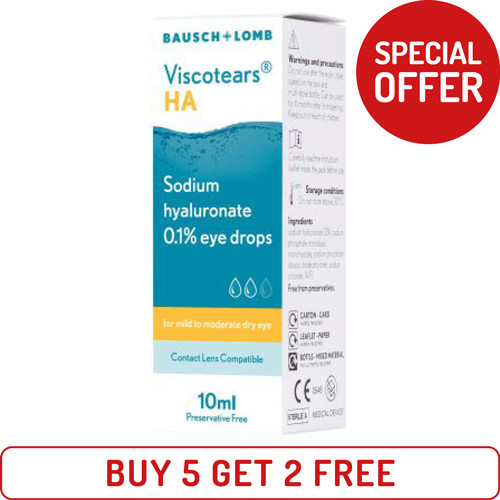 VISCOTEARS HA EYE DROPS 10ML BOTTLE