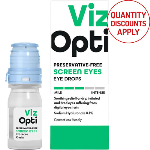 VIZOPTI PRESERVATIVE FREE SCREEN EYES EYE DROPS 10ML
