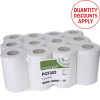 2PLY WHITE 60M MINI CENTREFEED ROLL / PK 12
