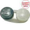 BUDGET FLAT CONTACT LENS CASE - SILVER/WHITE  PACK OF 10