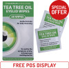 HEATHFIELD TEA TREE EYELID WIPES 30PK