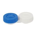 BUDGET FLAT CONTACT LENS CASE - BLUE/WHITE