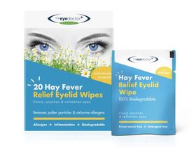 Hayfever relief eyelid wipes