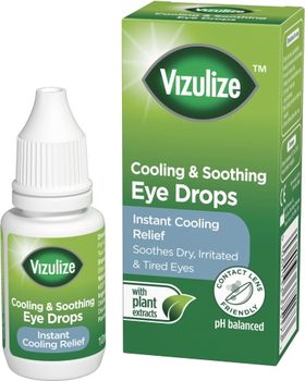 VIZULIZE COOLING AND SOOTHING EYE DROPS 10ML BOTTLE