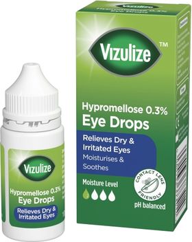 VIZULIZE HYPROMELLOSE 0.3% EYE DROPS 10ML BOTTLE
